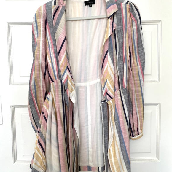 Majorelle - Striped Wrap Blazer Dress - Picture 6 of 8